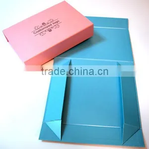 High End Blue Folding Board Cardboard Storage Box With Magnets thumbnail-2