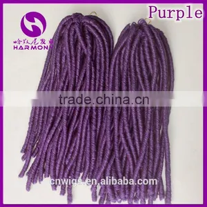 ( Purple Color ) HARMONY 18inch 110grams Synthetic Dread Locks Crochet Twist Hair Extensions Dreadlocks Weave thumbnail-1