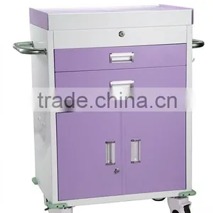 BK09 Medical Crash Cart With Low Square 4 Wheels thumbnail-2