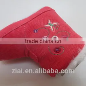 Wholesale Soft Dot Sole Cordury Baby Fabric Shoes Breathable Winter Fur Baby Girl Boots thumbnail-3
