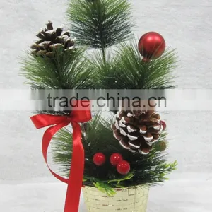 Small Pine Christmas Decorated Tabletop Tree thumbnail-1