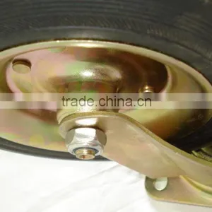 8" 200mm Swivel Rubber Wheels for Trash Bins thumbnail-4