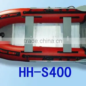 4.0m High Quality CE Approved Aluminum Floor Inflatable Fishing Boat With Cheap Price thumbnail-1