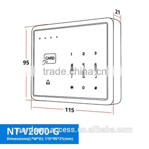 Nordson NT-V2000-G Touch-Screen Access Control With Acrylic Panels Smart Touch Buttons thumbnail-3