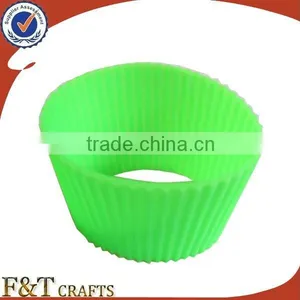 Factory Custom Design Heat Resistant and Anti-slip Silicone Coffee/tea Cup Sleeve thumbnail-1