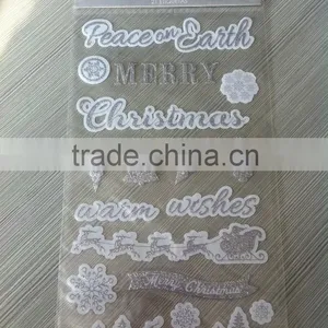 2015 New Design Merry Christmas Glitter Pvc Sticker, Custom Paper Sticker,home Decoration Pvc Sticker Paper thumbnail-1