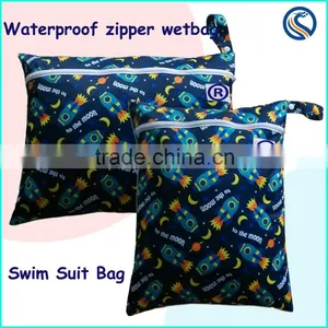 Free Sample Two Pockets Printed Patterns Cloth Diaper Wetbag Mummy Bag thumbnail-1