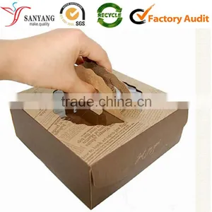 Folding Handle Cupcake Box With Clear Plastic Window for Food Packaging thumbnail-1