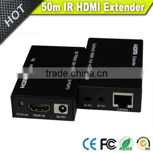 Vision Black 50m HDMI Extender With IR Over Ethernet Cat 5e/6 thumbnail-1