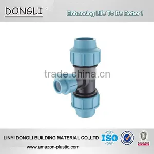 PP Compression Fittings Female Thread Reducing Tee PN16 20MM to 110MM Irrigation Pipe and Fittings thumbnail-1
