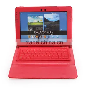 Bluetooth Keyboard Leather Cover for Samsung N8000 Smartphone thumbnail-2