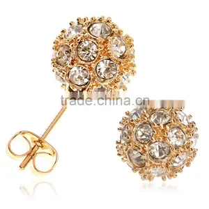 Woman Gold Plated 18k Ball Stud Earrings Jewelry Fashion Supplier's Choice thumbnail-1