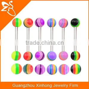 Wholesale China Cheap Tongue Rainbow Rings High Quality Tongue Piercing Ring for Ladies thumbnail-2