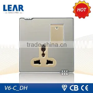 Classic Design Metal Plate International Wall Socket thumbnail-1