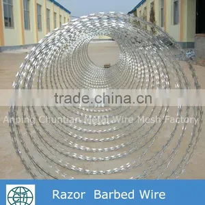Concertina Galvanized Razor Barbed Wire Coil Fencing thumbnail-1