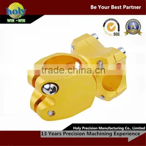 High Precision CNC Aluminum Machining Part With Yellow Anodized thumbnail-1