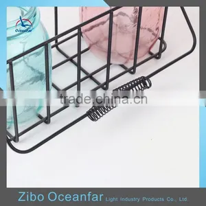 Hot Sale Colored Jars Drinking Mason Glass Metal Stand 16oz Mason Jars Wholesale thumbnail-4