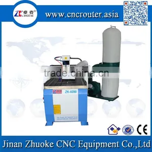 1.5KW Water Cooling Spindle Metal CNC Router Machine ZK-6090 With Dust Collector Of PCI NcStudio Controller thumbnail-1