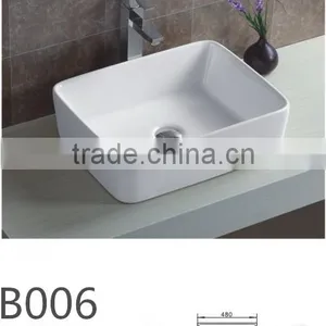 Sanitary Ware Ceramic Basin Bathroom Square Art Basin White Wash Basin B006 thumbnail-1