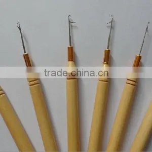 Micro Ring Wood Handle Hook Needler Hair Extension Tool thumbnail-3