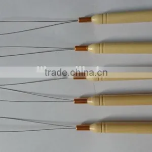 Micro Rings Loop Tool Loop Threader Pulling Needle Used With Hair Plier and Beads for Human Hair Feather Extension Tools thumbnail-1