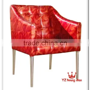 Metal Material Modern Leather Chairs for Dining Room and Restaurant thumbnail-1