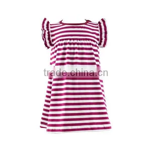 Latest Design Wholesale Fashionable Stripe Dress Little Baby Girls Dress Cotton Baby Girls Dress thumbnail-3