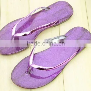 2015 Fashion Crystal Slipper Flat Bottom Beach Slippers Wholesale thumbnail-2