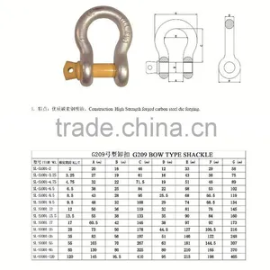 Electric Galvanized Carbon Steel Bow Shackle thumbnail-1
