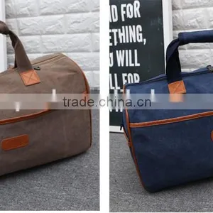 Customize Fashion Men's Vintage Canvas Duffle Shoulder Bags Handbag Travel Gym Sports Bags thumbnail-6