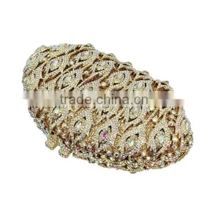 AB Color Crystal Clutch Evening Bag Rhinestone Handmade Bag Fancy Ladies Purse (88138A-AB) thumbnail-6