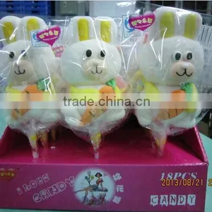 White Rabbit With Carrot Carttoon Lollipop Marshmallow thumbnail-1