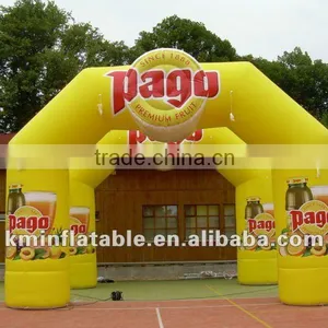 Yellow Inflatable Arch Door With Logo Board thumbnail-1