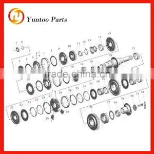 Yutong Spare Part 1701-02338 Second Shaft for S6-160 Gearbox Transmission thumbnail-3