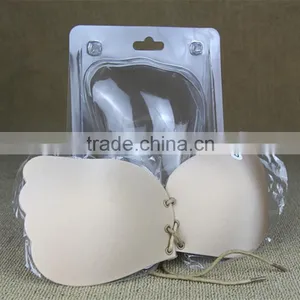 Junyan Hot Sale Nude Black Invisible Cloth Silicone Bra With String thumbnail-1