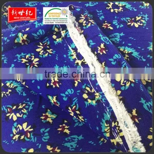 Oeko-tex Standard 30*24 135gsm Print Crinkle Rayon Fabric, Plain Crepe Viscose Fabric thumbnail-1