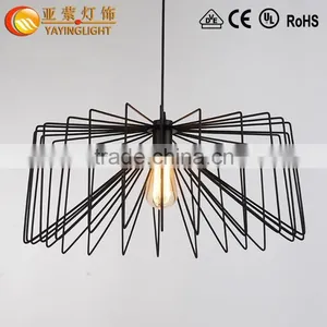 Top Quality Industrial Vintage Lamp Hexagram Wrought Iron Chandelier thumbnail-1