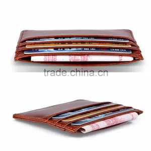 Popular Simple Credit Card Use and Leather PU Blocking Wallets/case/holder for Man Quality Assured thumbnail-2