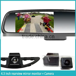 Latest 4.3 Inch Car Rear View Mirror Monitor With Universal Bracket and Waterproof Camera thumbnail-2