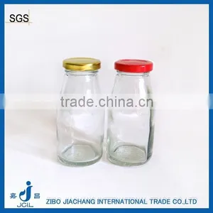 210ml Mini Glass Milk Pudding Bottle With Metal Cover thumbnail-1