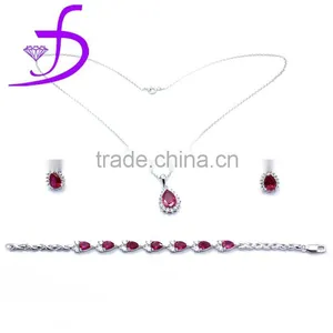 Factory Direct Sale China Wholesale 925 Silver Jewelry Set Women Wdding Set thumbnail-1
