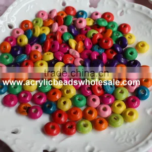 Diy Mixed Colorful Cube Wooden Bead Wholesale 5/6/8mm For Children Jewelry Kits thumbnail-5