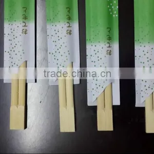 Paper Wrapper Chopsticks Flat Head Disposable Eco-Friendly Twin Bamboo Chopsticks thumbnail-3