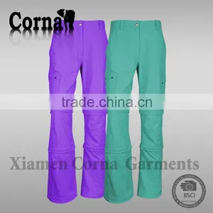 Custom Made Eco-friendly Nylon New Style Short Zip off Legs Pants Tartan Trousers Made in China thumbnail-5
