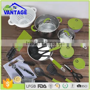 Wholesale Different Types Color Stainless Steel Kitchen Tools Utensils and Equipment Set thumbnail-1