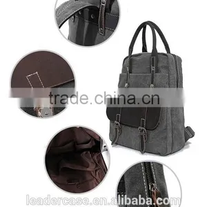 Vintage College Laptop Canvas Backpack Bags thumbnail-2