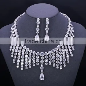 Simple Design White Gold Brass Dress up Jewelry Set,jewelry Set for Her thumbnail-3