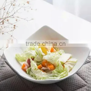 Royal Porcelain Dinner Plate ,white Wavy Dinner Plate, Flat White Porcelain Cake Plate thumbnail-1