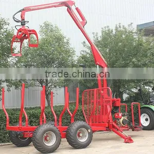 Diesel Engine Powered 5t Timber Trailer With Crane thumbnail-1