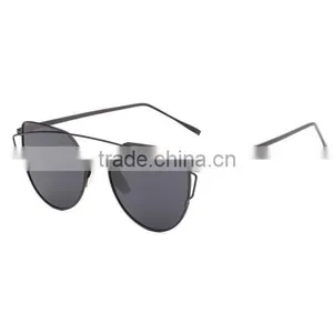 Aimade 2016 New Cat Eye Sunglasses Women Brand Designer Fashion Twin-Beams Rose Gold Mirror Cateye Sun Glasses For Female UV400 thumbnail-4